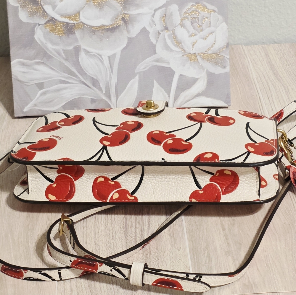 Coach Noa Pop Up Messenger Crossbody Bag With Cherry Print CA799 - Picture 7 of 16